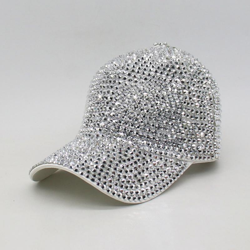 Outdoor Trendy Rhinestone Hip-Hop Performance Peaked Cap Spring And Summer Full Diamond Point Diamond Set Baseball Cap