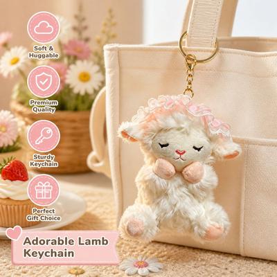 Polyester Filling Lamb Plush Keychain Soft Plush Plush Sheep Doll Backpack Decoration