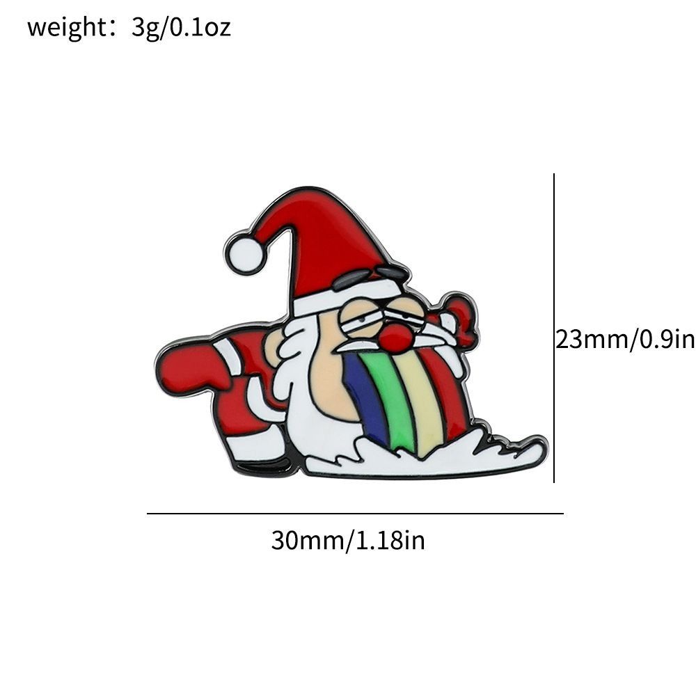 Fashionable Christmas Brooch Snowman Christmas Tree Pins Santa Claus Brooch  New Year Pins
