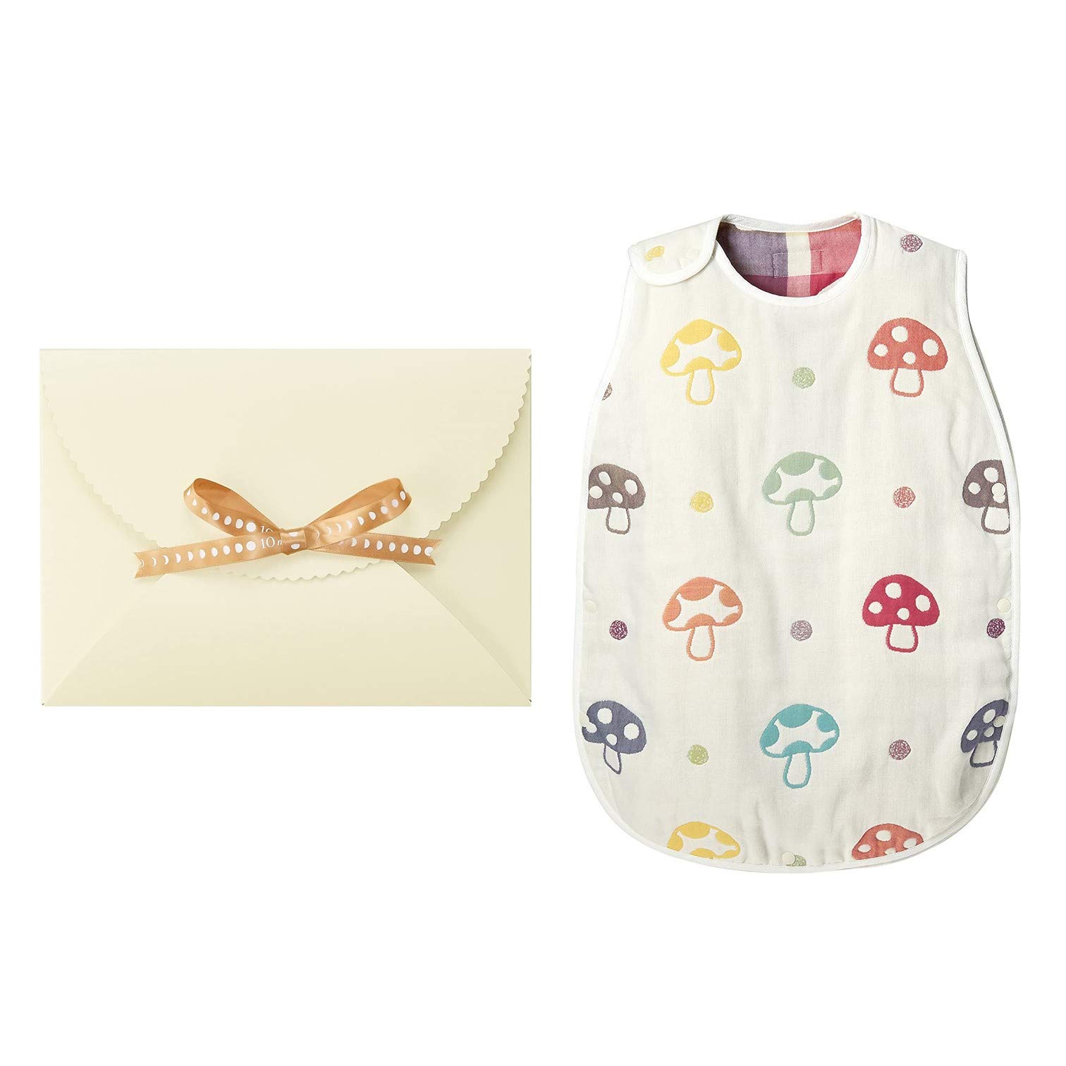 

10mois Hoppetta Baby Gift Wrap Fluffy Gauze Toddler Kids Ages 64cm 18111041 - Gift, Included, (6-Layer Gauze) Sleeper, 100% Cotton, 2-7, Champignon,