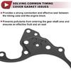 1 Pcs Car Engine Timing Cover Gasket Set for Nissan Altima 3.5L V6 - Gas 2007-2014 Chain Case Cover Gasket No.23797JA10B Black Metal