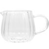 Glass Creamer Pitcher Mini Milk Jug 60Ml Striped Milk Pitcher Cup Coffee Creamer Jar Smooth Surface Pour Spout for Home Bar