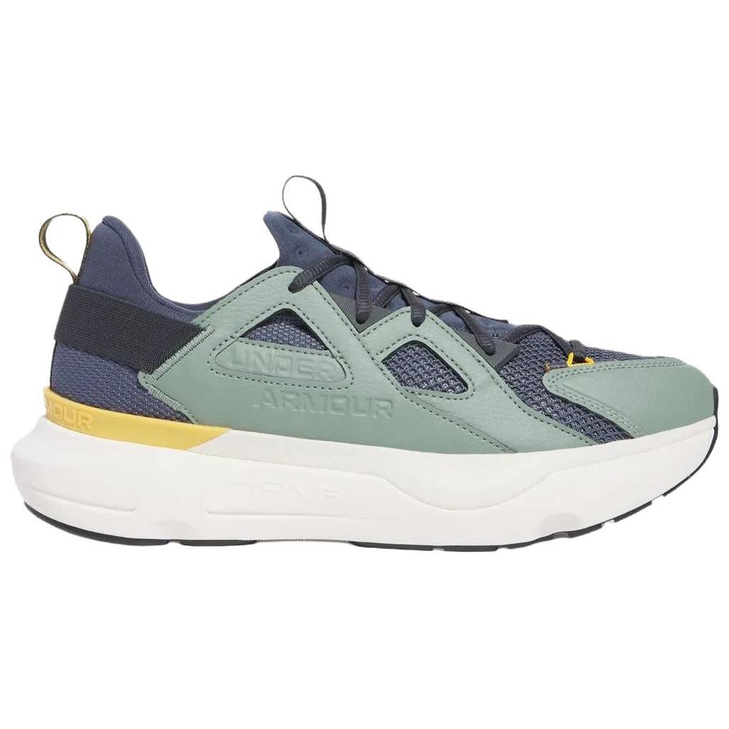 Under Armour HOVR Infinite MVMNT Downpour Grey Silica Green Unisex Sneakers Noble-Gold 3028667-045