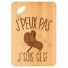 Cutting Board - PLANETEE - Rectangular - Bamboo - 30 X 20 X 1 Cm - Hole 24 Mm - Engraved "I Can't"