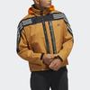 adidas Logo Stripe Print Hooded Jacket Men Outerwear Wheat-Brown HE9910