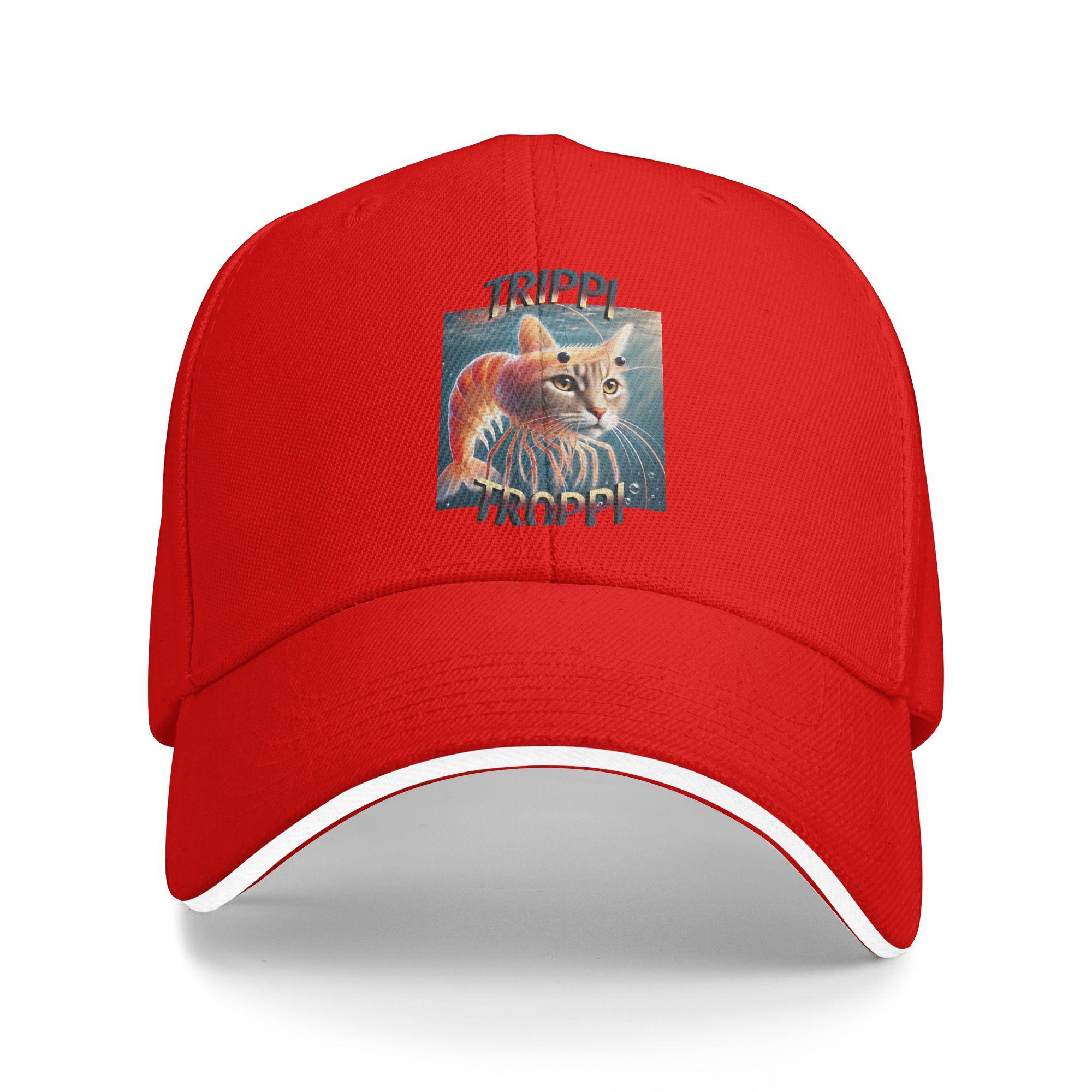 

Trippi Troppi Cat Baseball Cap Vintage Trucker Hat Summer Couple Women Outdoor Gym Snapback Cap One Size
