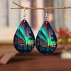 A complete set of 16 pairs of new earrings, earrings, colorful abstract small water droplets, magic earrings, fashionable and simple wind earrings.