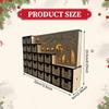 Christmas Wooden Advent Calendar with LED Lights,Cabinet Gift Home Decoration Nativity Scene for