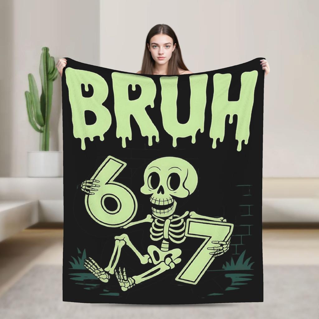 Six Seven Ice Cream Drip 67 Mason Meme Soft Blanket Adult Plush Bedding Throws Novelty Bedroom Flannel Bedspread Sofa Bed Cover