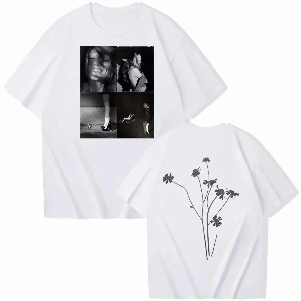 2026 Singer Ariana Grande Petal Tshirt Unisex Harajuku Short Sleeve Casual Shirt Y2k Top Short Sleeve Casual Clothing Top