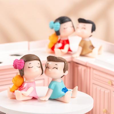 Micro Landscape Gardening Potted Landscape Decoration Bow Couple Cartoon Car Cake Decoration Work Small Ornaments