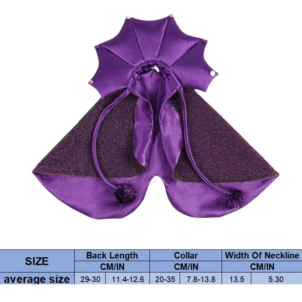 Cat Halloween Costume Comfortable Cat Wizard Outfit Witch Dog Costume Cat Cloak Witch Hat Halloween Dog Cloth For S/M Cats Dogs