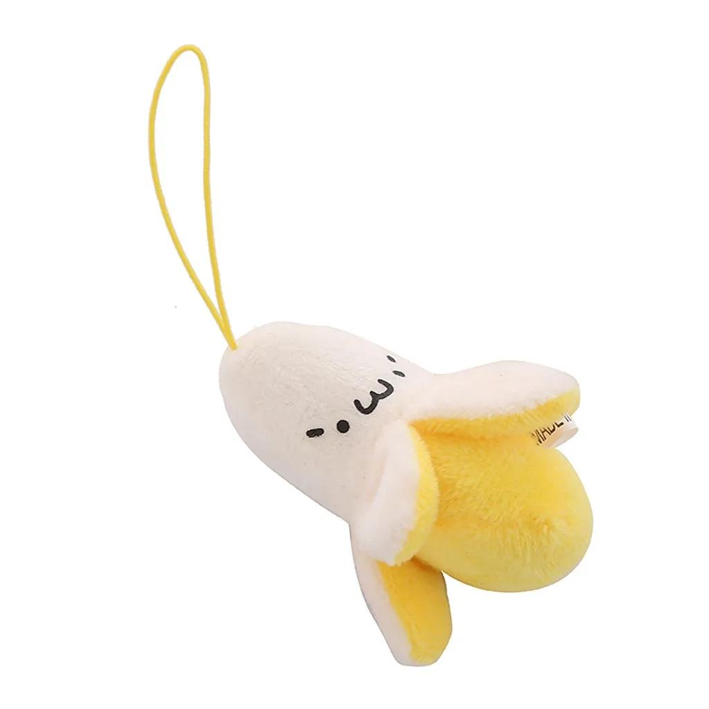 Portachiavi Peluche Banana Cartone Animato su Zaino Pelo Kawaii Banana Ciondolo per Donne Uomini Bambini Giocattolo Portachiavi Borsa Portachiavi Auto Regalo