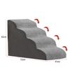 Dog Stairs Non Slip Pet Ramp Stairs Dog Ramp for Bed Pet Dog Steps 4 Tiers Training Stairs Removable and Washable