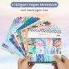 Scrapbooking Paper,Pack of 24 Sheets Designer Paper Pad Scrapbook Pages 6x6 Inches Single-Sided Watercolor Texture