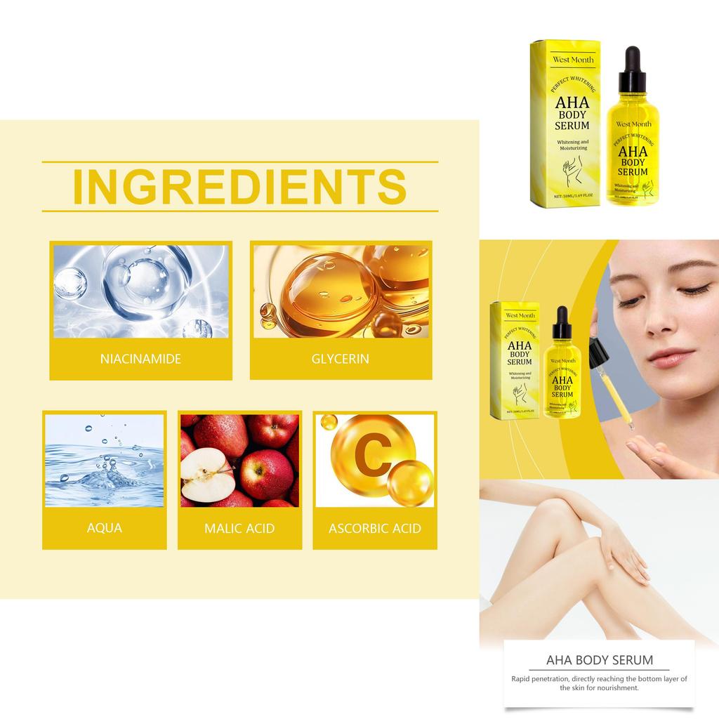 West Month Moisturizing Body Essence Hydrating Brightening Nourishing Skin Care Treatment