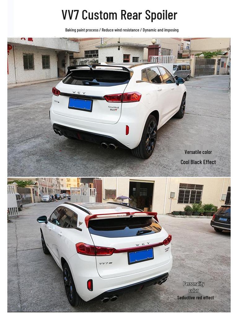 WEY VV7 Modified Rear Spoiler for Great Wall Wey Pai – Special Kit Wing Spoiler Diffuser for Car Exterior