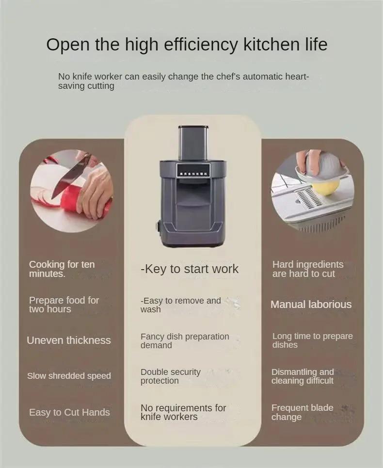 Commercial Vegetable Cutting Machine Automatic Vegetable Carrot Potato Chopper Slice Shred And Diced Quickly Cut Vegetables