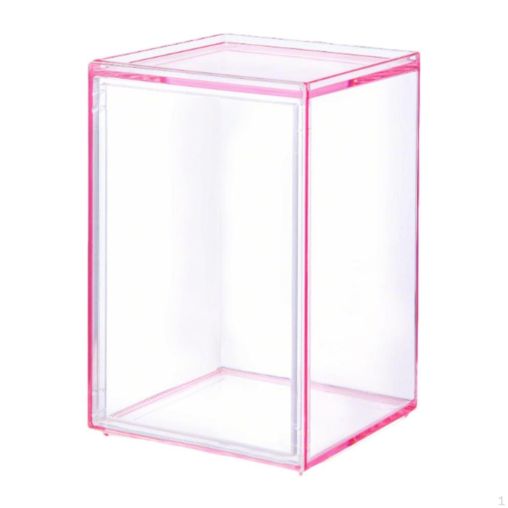 Acrylic Display Case Doll Box Showcase Storage Organizer for Office Desk