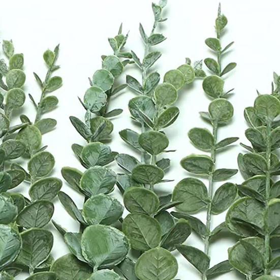 10 bucăți de plantă de simulare realistă, de lungă durată, decupabilă, centre de masă practice, obiecte de fotografie cu eucalipt artificial