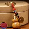 1Pcs Paulownia Wood Lucky Gourd Keychain Wealth Blessing Fengshui Pendant for Car Key Bag Hanging Decor Souvenir