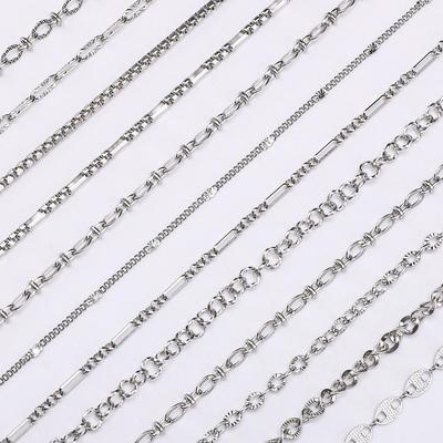 1Meter Stainless Steel Link Chain Basic Punk Chain for DIY Necklace Bracelet Jewelry Making Accessories