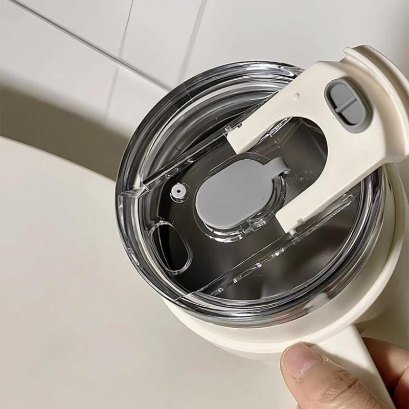 1100ml Thermos Water Bottle Stainless Steel Coffee Cup with Straw Keeps Cold and Heat Large Capacity Insulated Car Thermos Mug