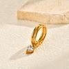 Tarnish Free Double Layer Stacking Heart Zirconia Pendant Ring 18k PVD Plated Stainless Steel Women Fashion Jewelry