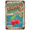 Fruits Metal Sign Bar Wall Decoration Tin Sign Vintage Metal Sign Vegetables Painting Plaques Art Fruit Poster