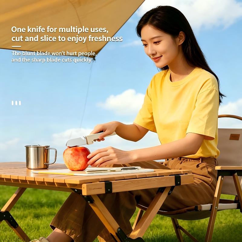 Multi-Functional Split‑Design Multi‑Purpose Fruit Knife, Portable Stainless Steel Peeler & Cutter With 135 Degree Rotatable Peeling