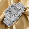 Y2k Watch For Men Fashion Luxury Gold Square Diamond Full Sky Star Male Clock Watches New Skeleton Flower Quartz Wristwatch