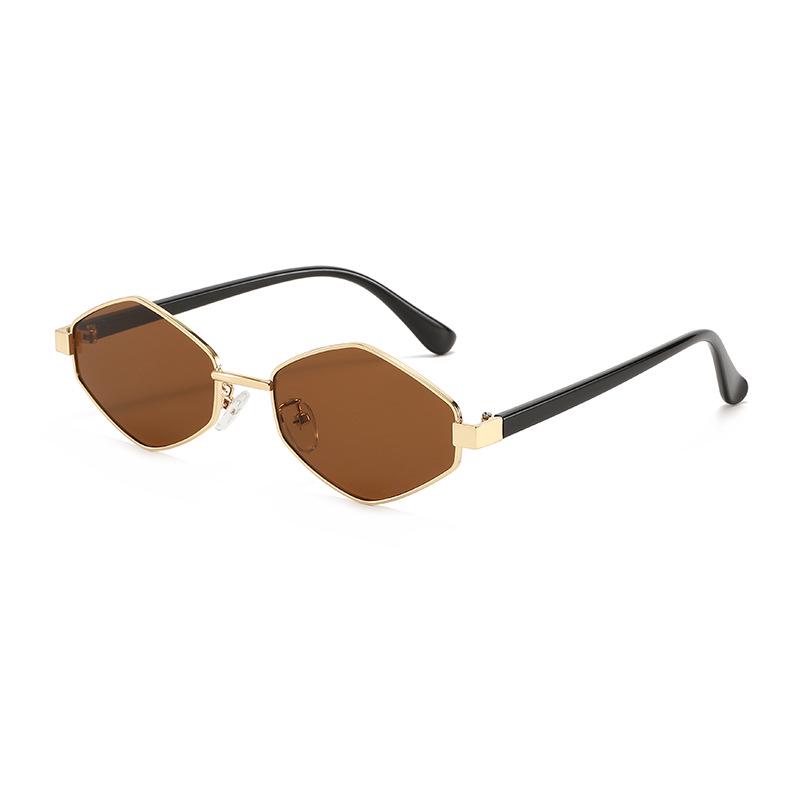 High-End Cross-Border Diamond Metal Sunglasses - Trendy Runway Style with UV Protection