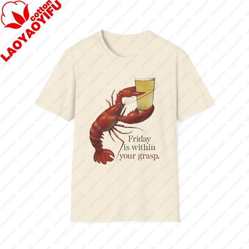 

Lobster Friday Is Within Your Grasp TShirt Funny Seafood Tee Casual Weekend Shirt Gift for Seafood Lovers Lobster Lover Apparel S