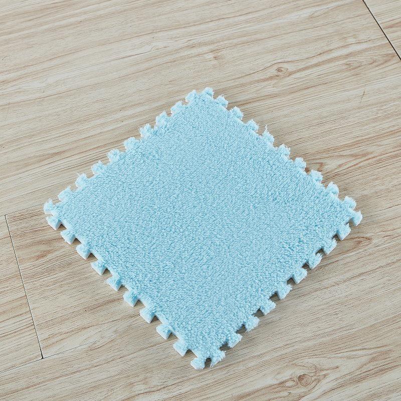 20pcs 30*30cm Living Room Bedroom Plush Carpet Soft Plush Baby Play Mat EVA Foam Plush Carpet Shockproof Pad Jigsaw Puzzle Mat
