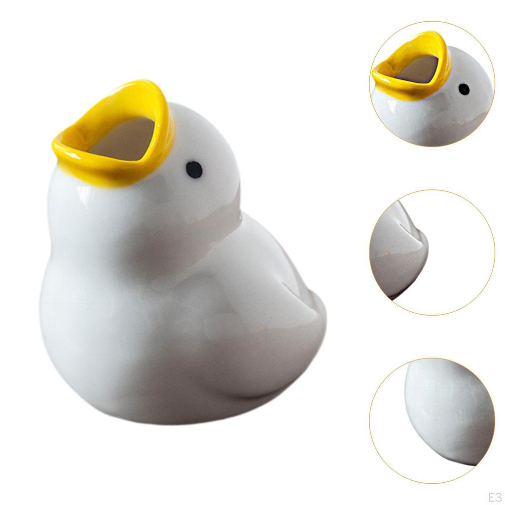 Kreskówkowy Uchwyt na Szczoteczki do Zębów Kaczka Ozdoba Zwierzęca Dekoracyjny Biurkowy Praktyczny Organizer dla