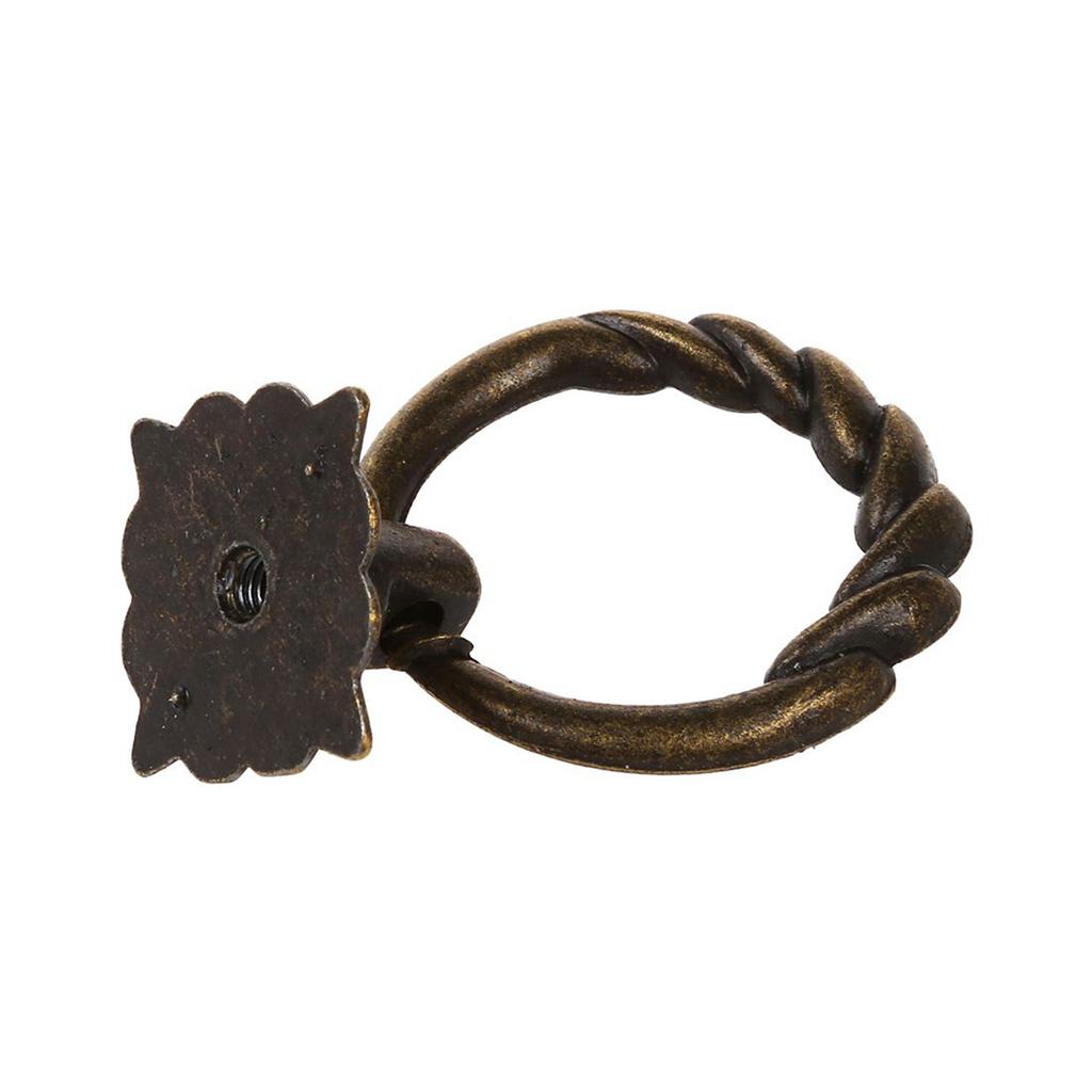 A84X-4Pcs Vintage Cabinet Drawer Dresser Cupboard Pull Handle Knob With Screws--Antique Brass