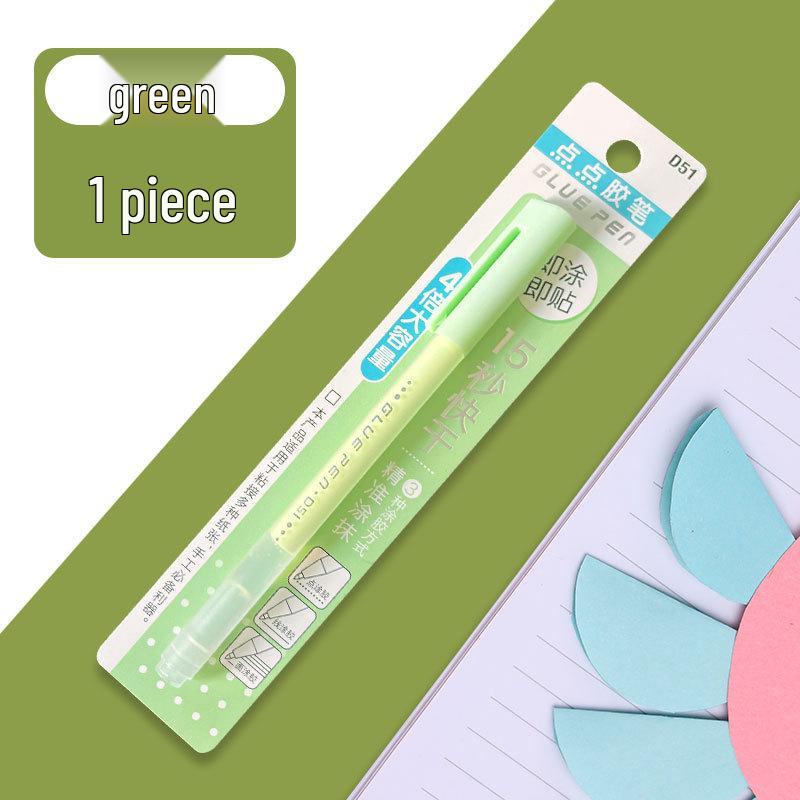 Colorful Dot Glue Pen for Kids' Crafts & Journals - Quick-Drying, Student-Friendly Tape.