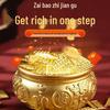 Gold-Plated Small Brass Abacus Ornament: Ruyi Wealth & Treasure Charm for Home or Desktop