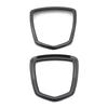 For Fiat Abarth 595 695 2017-2025 ABS Glossy Black  Decoration Ring Front And Rear  Cover Car Stickers
