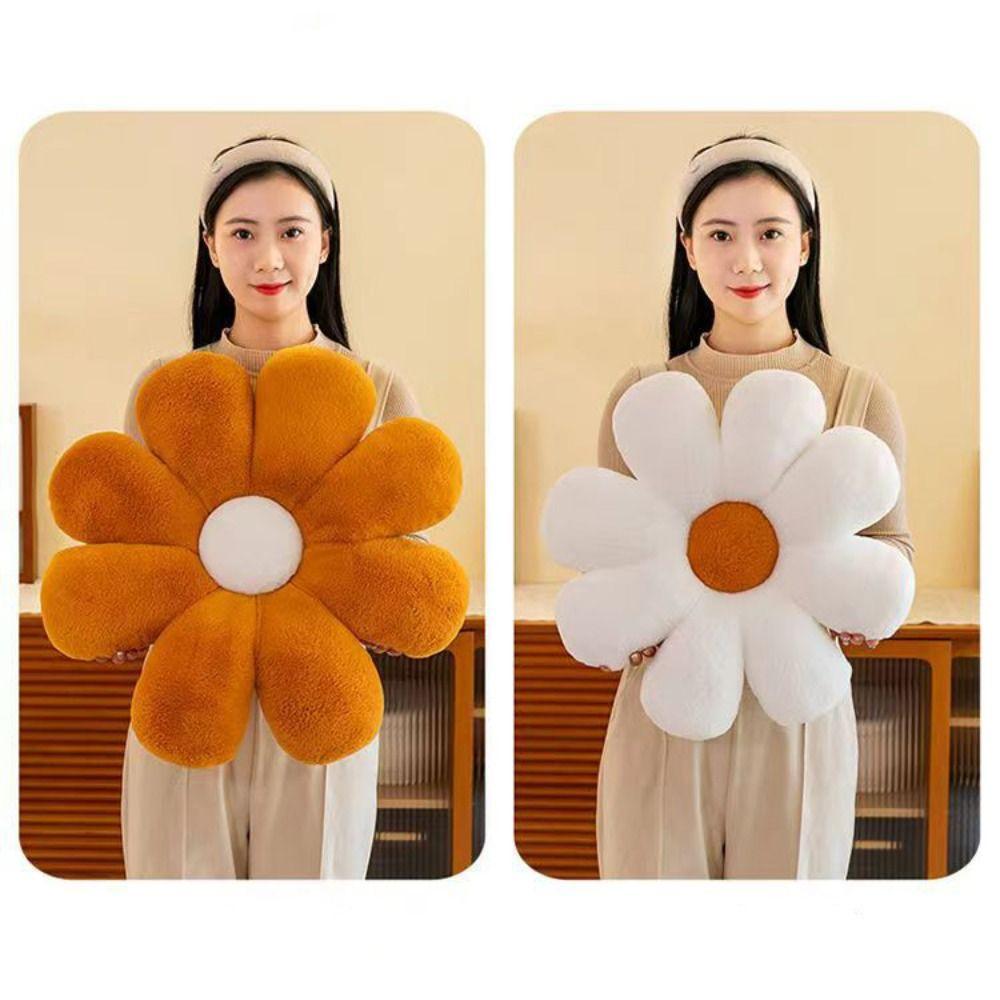 40cm Sunflower Pillow Soft Daisy Seat Cushion Car Seat Back Cushion  Sofa Decor
