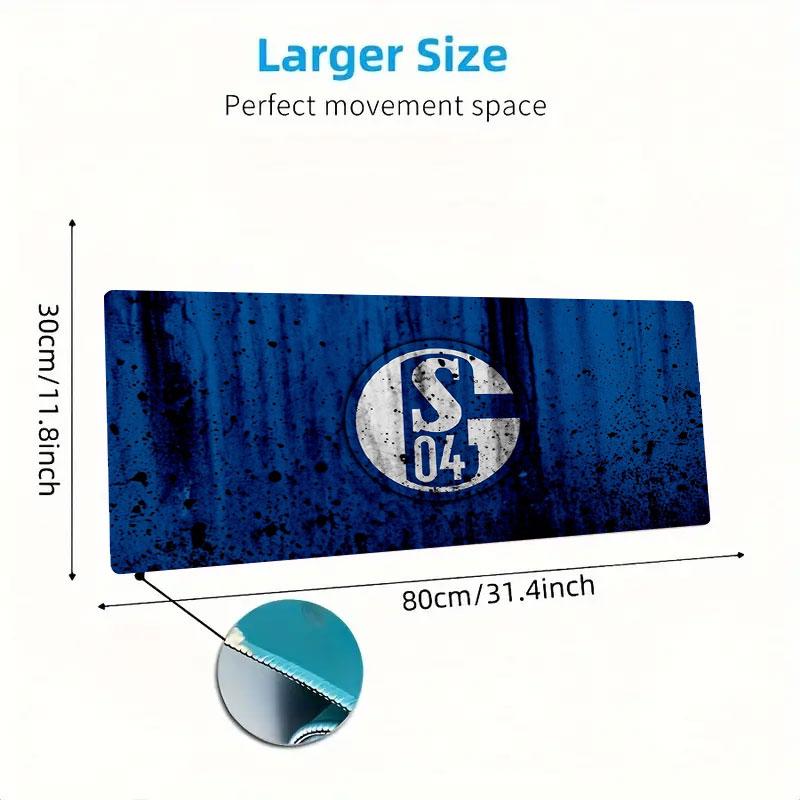 FC Schalke 04 Large Size Mouse Pad Large Gaming Table Cushion Non-slip Laptop Tablet Big Mousepad XXL Mat Mini PC Playmat With Lock edge