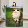 Meowl gato búho juguete de peluche Animal_1 manta calidad súper suave manta invierno avión viaje sofá cama novedad colcha