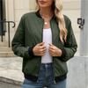 Women's Loose Comfortable Casual Fashionable Solid Color Long Sleeved Zipper Pocket Jacket