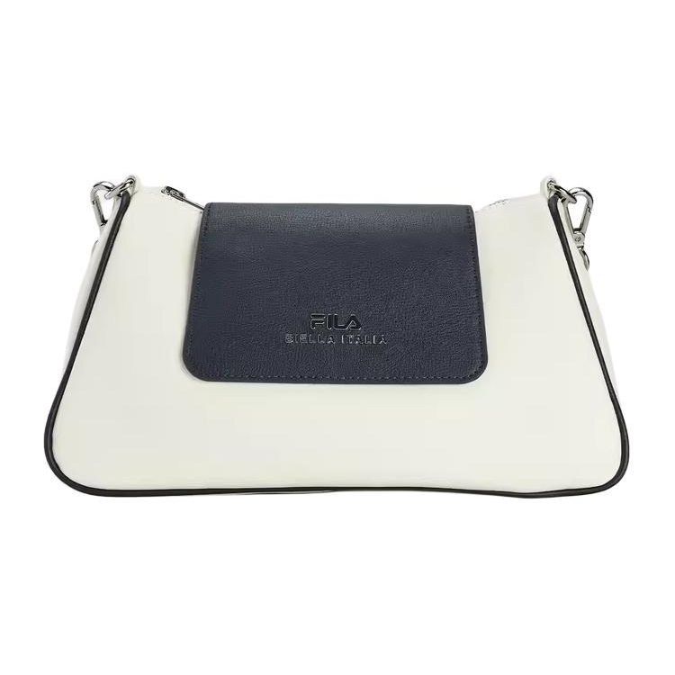 FILA Fashion Casual Color Block Mini Shoulder Bag Women bags White Cream F13W428174FIV Ivory,Extra Small