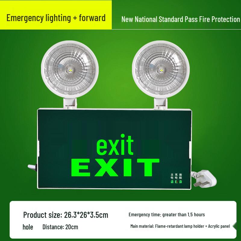 LED-Notleuchte & Rettungszeichen - Superhell, Zwei-in-Eins für Stromausfälle