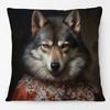 Oriental Style Animals Portraits Tiger Leopard Lion Cushion Cover Sofa Decorative Pillow Case