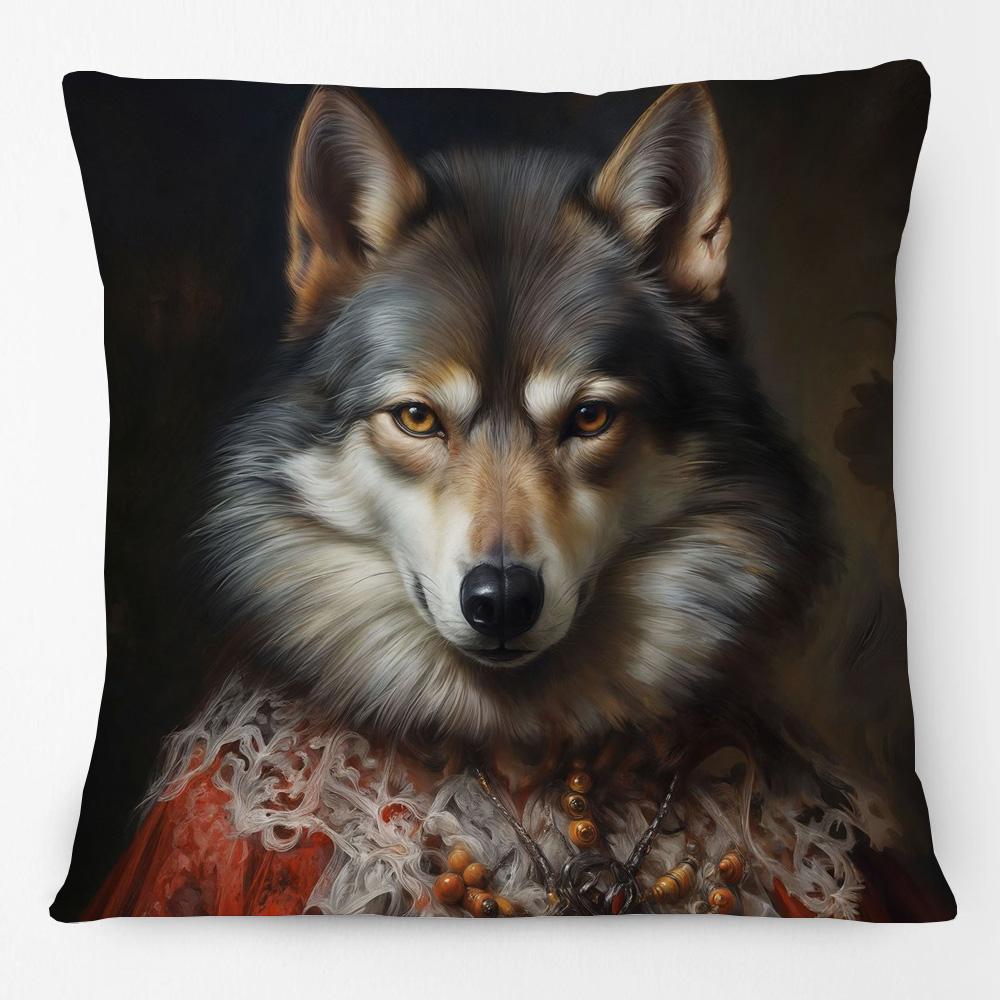 Oriental Style Animals Portraits Tiger Leopard Lion Cushion Cover Sofa Decorative Pillow Case
