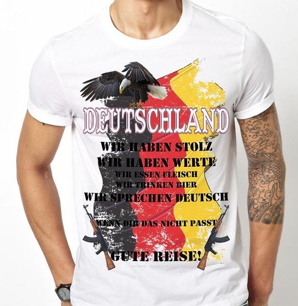 Deutschland Adler T-Shirt - Patriotisches Design Schwarz Rot Gold