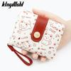 Women's Short Wallet - Cute Kitten Design PU Leather Snap Coin Purse & Clutch