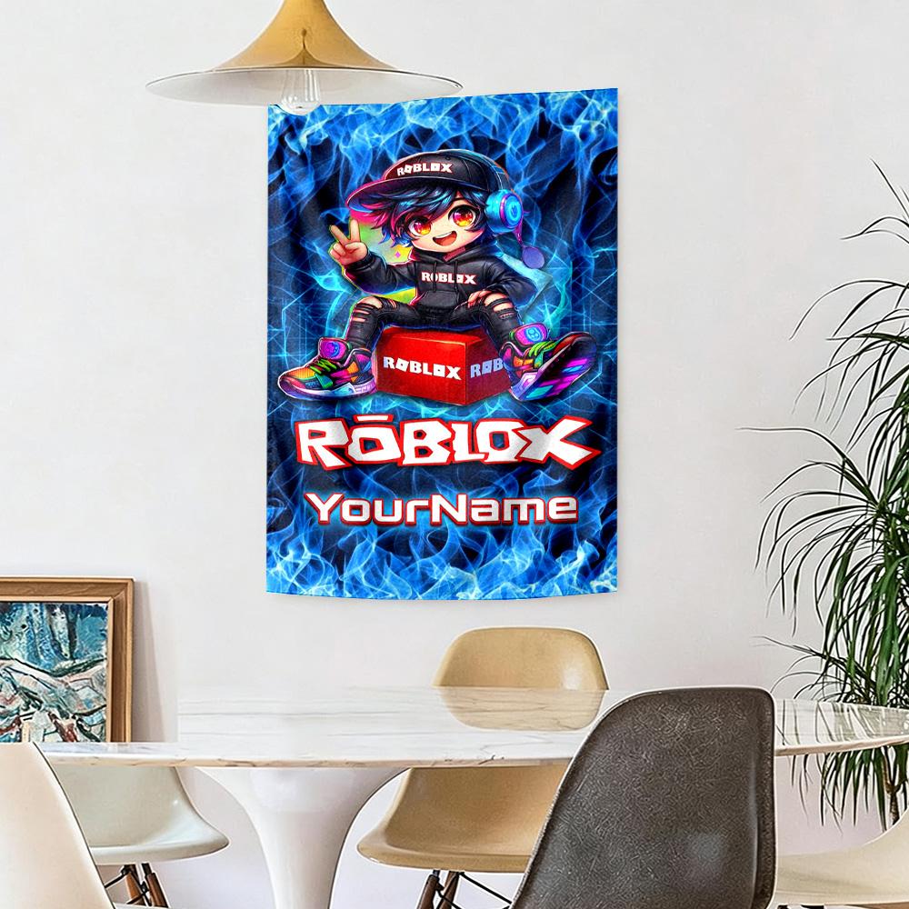 Roblox Custom Your Name Wall Decor Tapestry Art For Pet Memorial Birthdaywedding Party Backdrop Family Gift